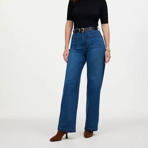 The Curvy Emmett Wide-Leg Jean: Patch Pocket Edition